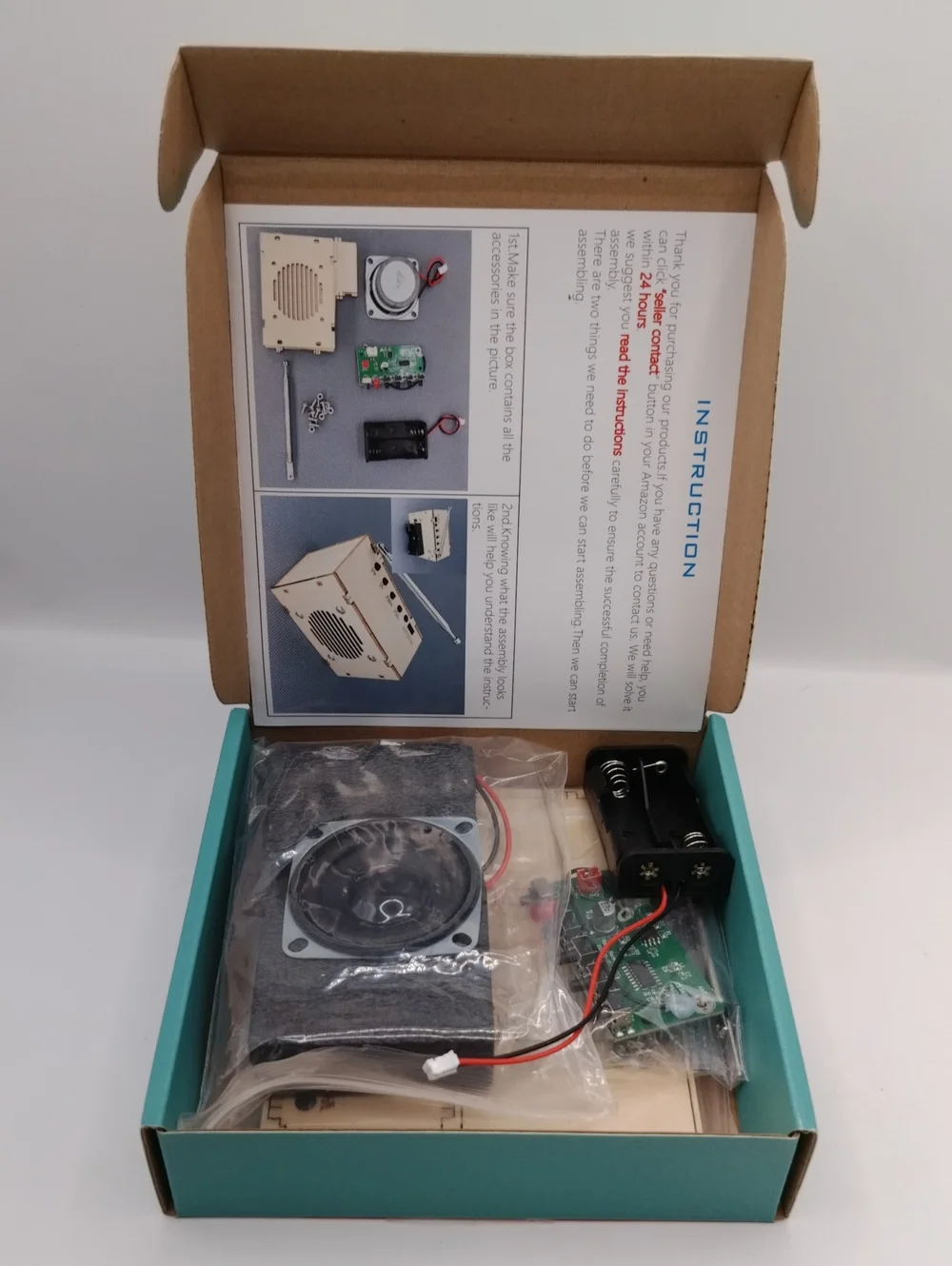 STEM Kit – DIY Build A Mini FM Speaker Radio, Ages 8+ *OPEN BOX* COMPLETE